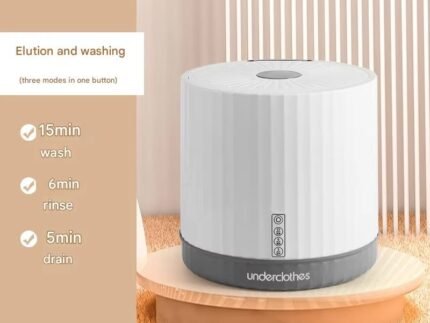 Compact Fully Automatic Mini Washing Machine – Portable Laundry Solution for Socks & Underwear