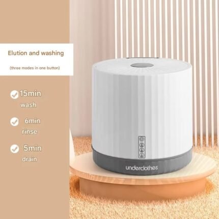 Compact Fully Automatic Mini Washing Machine – Portable Laundry Solution for Socks & Underwear