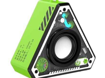 Electronic Mini Party Bluetooth Speaker with RGB Light – TWS Stereo Bass Subwoofer, Outdoor Sound Bar, Mecha Portable Speaker