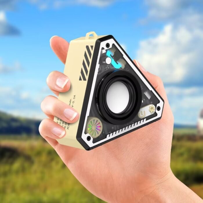 Electronic Mini Party Bluetooth Speaker with RGB Light – TWS Stereo Bass Subwoofer, Outdoor Sound Bar, Mecha Portable Speaker