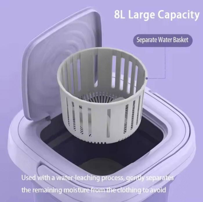 foldable mini washing machine portable automatic rotary dryer UAE