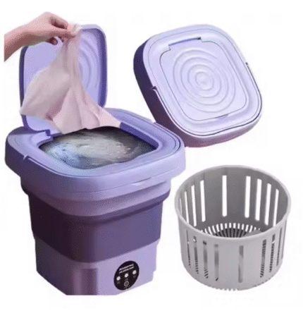 foldable mini washing machine portable automatic rotary dryer UAE