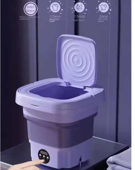 foldable mini washing machine portable automatic rotary dryer UAE