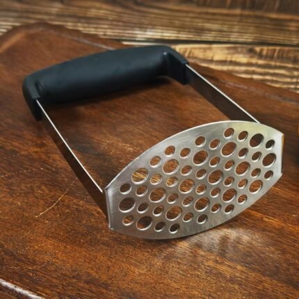 Heavy-Duty Stainless Steel Potato Masher – Manual Handheld Vegetable Crusher & Kitchen Mashing Tool