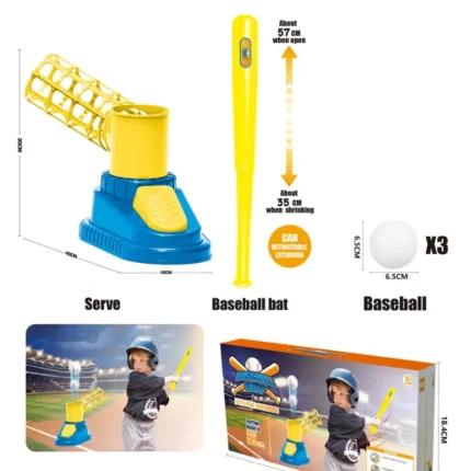 Kids’ Pop-Up Baseball Set – Outdoor Sports Toy Balls & Garden Play Structure