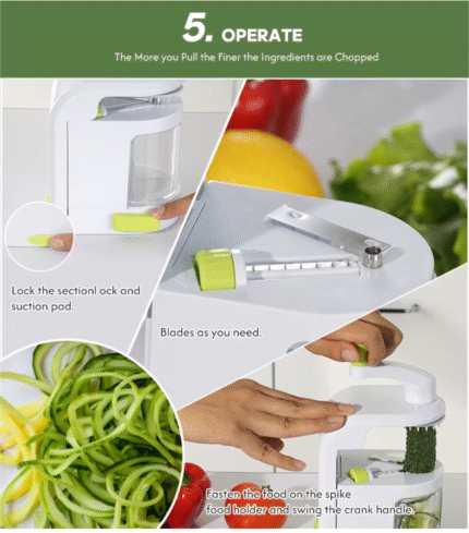 Manual Salad Spinner & Vegetable Spiralizer