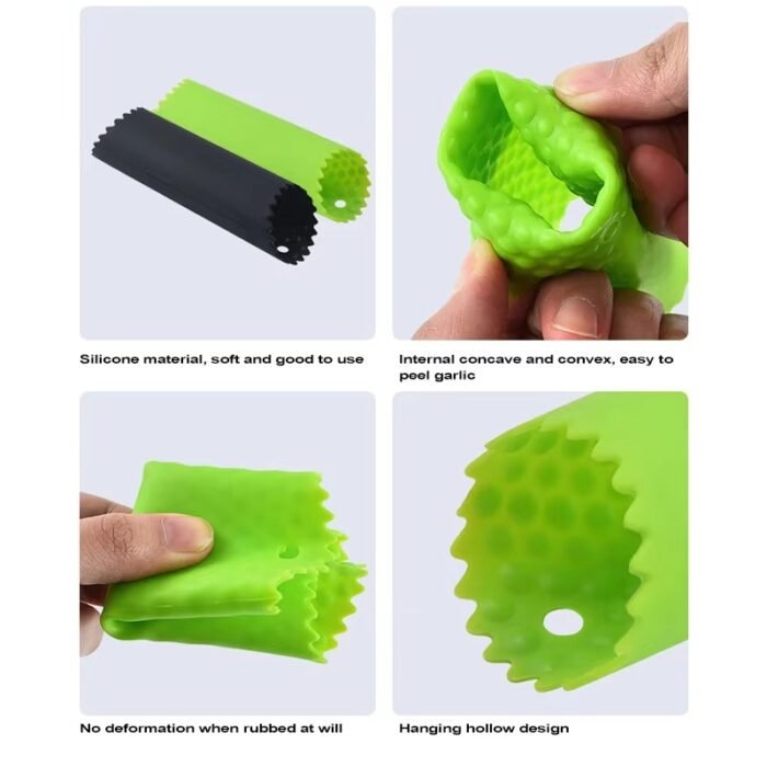 Manual Silicone Garlic Peeler Roller – Easy Garlic Skin Remover & Kitchen Stripping Tool
