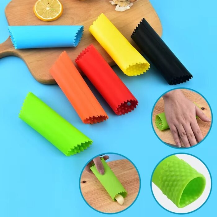 Manual Silicone Garlic Peeler Roller – Easy Garlic Skin Remover & Kitchen Stripping Tool