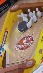 Mini Tabletop Bowling Alley – Kids’ Catapult & Bowling Board Game Toy Set