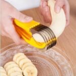 Multi-Function Fruit & Sausage Slicer – Stainless Steel Banana, Ham & Veggie Cutter for Quick Salads