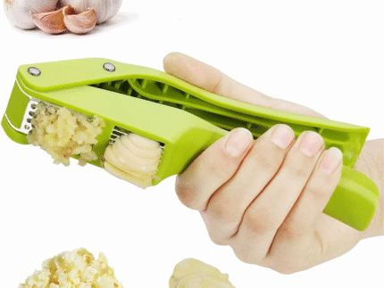 Stainless Steel Garlic Ginger Slicer & Masher – ABS Handle Kitchen Tool & Garlic Clip