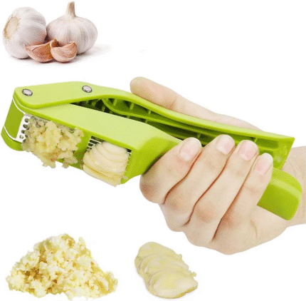 Stainless Steel Garlic Ginger Slicer & Masher – ABS Handle Kitchen Tool & Garlic Clip
