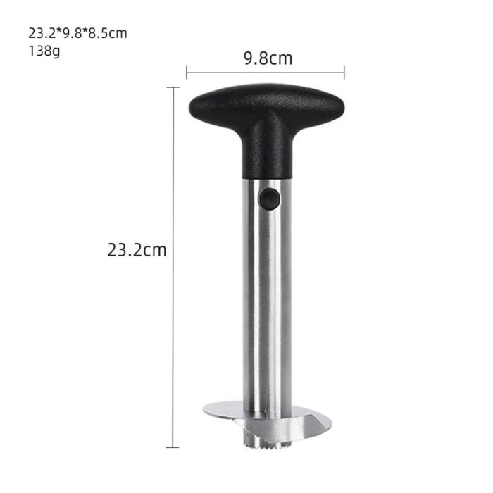 Stainless Steel Pineapple Corer & Slicer – Manual Fruit Core Remover, Cutter & Peeler Tool