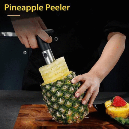 Stainless Steel Pineapple Corer & Slicer – Manual Fruit Core Remover, Cutter & Peeler Tool