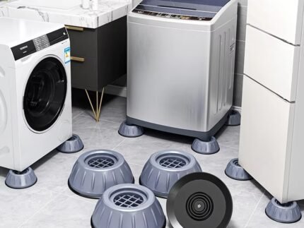Universal Anti-Vibration Washing Machine Feet Pads – Shock & Noise Absorbing Stabilizer Supports