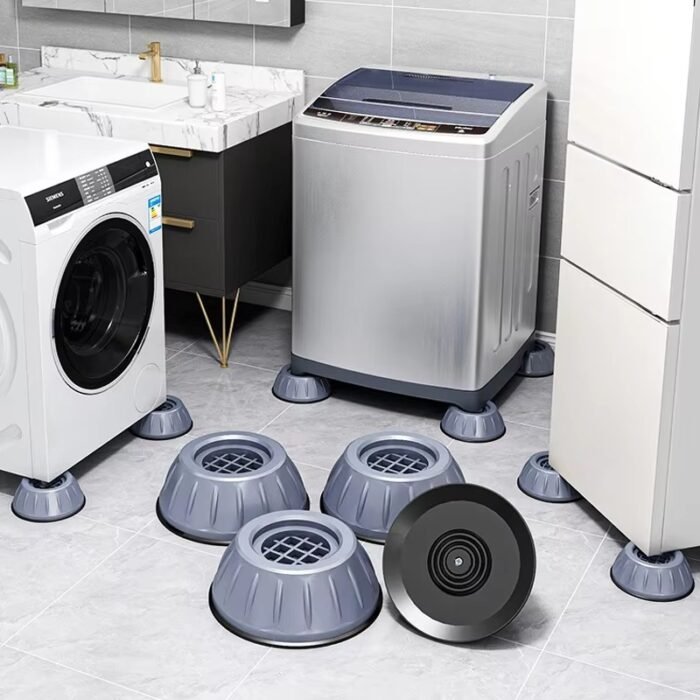 Universal Anti-Vibration Washing Machine Feet Pads – Shock & Noise Absorbing Stabilizer Supports