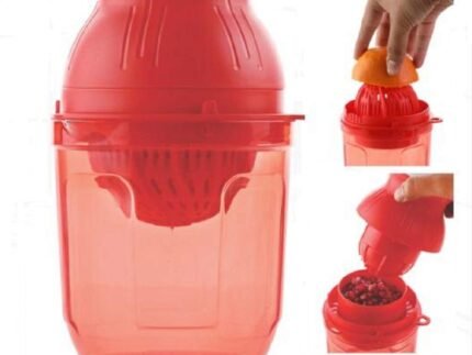 2-in-1 Manual Hand Press Juicer for Pomegranate, Orange & Lime – Fresh Fruit Extractor