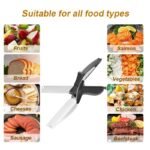 2-in-1 Stainless Steel Smart Scissors with Cutting Board – Kitchen Chopper Tool