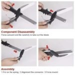 2-in-1 Stainless Steel Smart Scissors with Cutting Board – Kitchen Chopper Tool