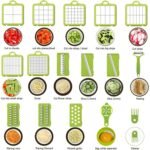 22-in-1 Multipurpose Hand-Press Vegetable Chopper – Compact Mandoline Cutter with Storage Container