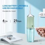 4-in-1 Cordless Water Flosser with Adjustable Modes, 220 ml Detachable Tank & Type-C Charging