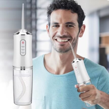4-in-1 Cordless Water Flosser with Adjustable Modes, 220 ml Detachable Tank & Type-C Charging