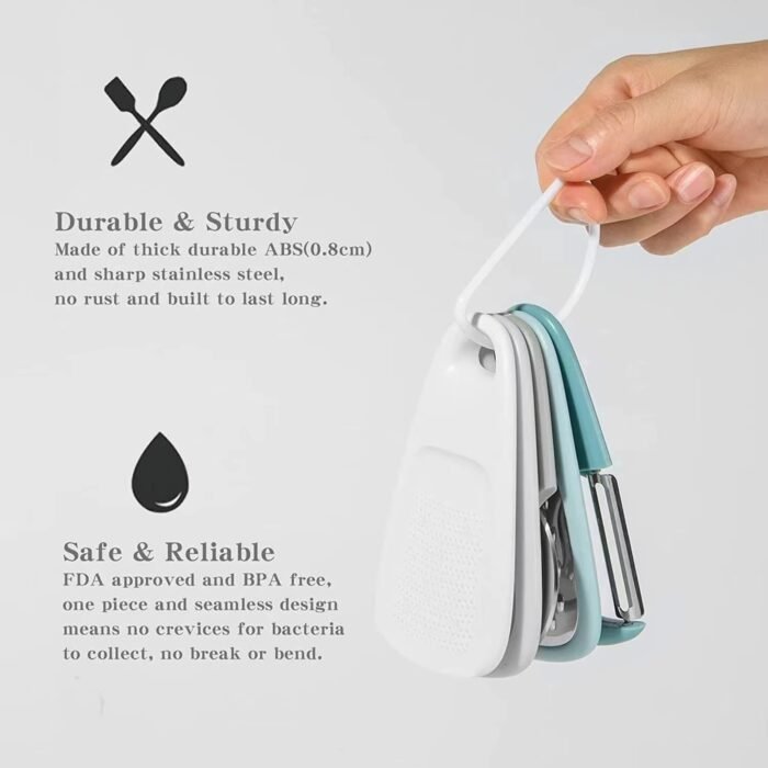 5-in-1 Multi-Functional Kitchen Gadget Set – Foldable Wire Cutter, Peeler & Bottle Opener Portable Tool