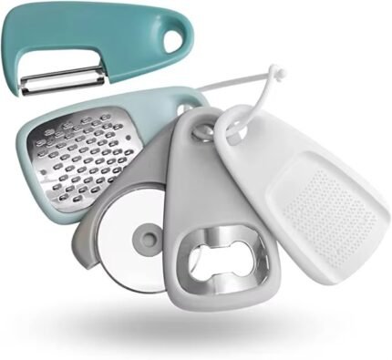 5-in-1 Multi-Functional Kitchen Gadget Set – Foldable Wire Cutter, Peeler & Bottle Opener Portable Tool