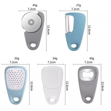 5-in-1 Multi-Functional Kitchen Gadget Set – Foldable Wire Cutter, Peeler & Bottle Opener Portable Tool