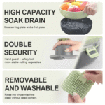 9-in-1 Multi-Function Vegetable Chopper & Slicer with Draining Basket – Onion, Potato, and Fruit Dicer