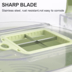 9-in-1 Multi-Function Vegetable Chopper & Slicer with Draining Basket – Onion, Potato, and Fruit Dicer