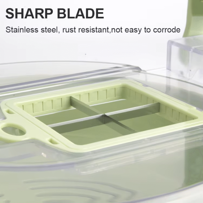 9-in-1 Multi-Function Vegetable Chopper & Slicer with Draining Basket – Onion, Potato, and Fruit Dicer
