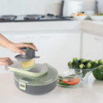 9-in-1 Multi-Function Vegetable Chopper & Slicer with Draining Basket – Onion, Potato, and Fruit Dicer