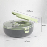 9-in-1 Multi-Function Vegetable Chopper & Slicer with Draining Basket – Onion, Potato, and Fruit Dicer