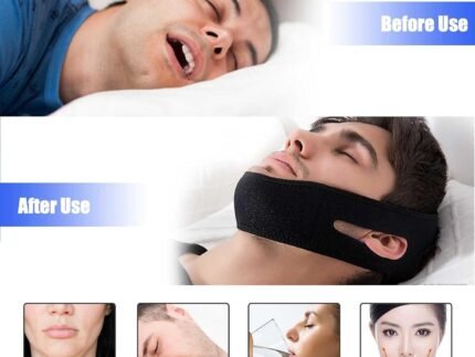 Adjustable Anti-Snore Comfort Fit Chin Strap – Stop Snoring Sleep Aid Device