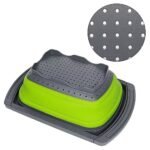 Adjustable Collapsible Over-the-Sink Strainer & Colander with Extendable Handles – Space-Saving Kitchen Draining Basket