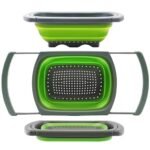 Adjustable Collapsible Over-the-Sink Strainer & Colander with Extendable Handles – Space-Saving Kitchen Draining Basket
