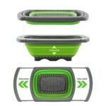 Adjustable Collapsible Over-the-Sink Strainer & Colander with Extendable Handles – Space-Saving Kitchen Draining Basket