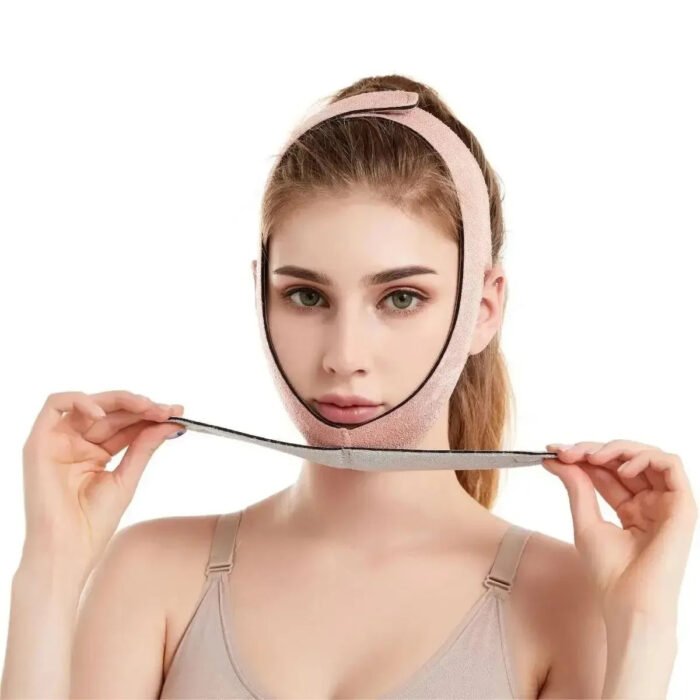 Adjustable Elastic V Line Face Slimming Belt – Double Chin Reducer for Men & Women