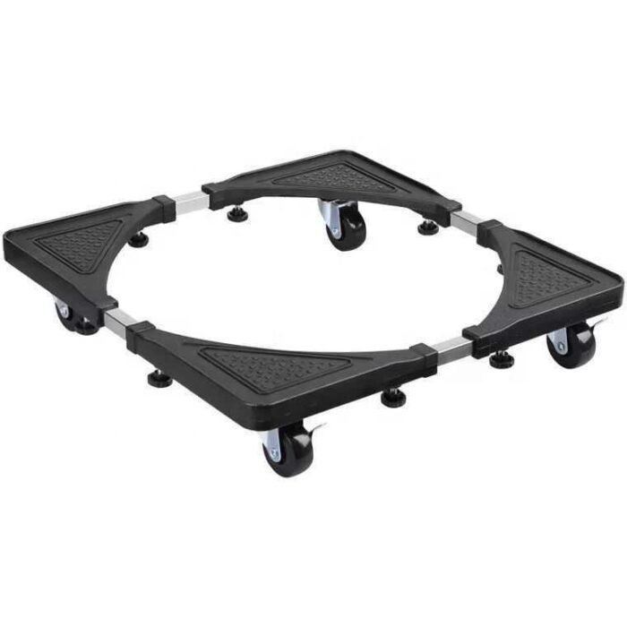 Adjustable Mobile Base with Rubber Wheels for Washing Machines & Refrigerators