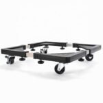 Adjustable Mobile Base with Rubber Wheels for Washing Machines & Refrigerators