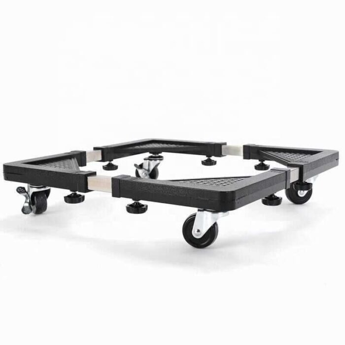 Adjustable Mobile Base with Rubber Wheels for Washing Machines & Refrigerators
