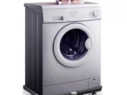 Adjustable Mobile Base with Rubber Wheels for Washing Machines & Refrigerators