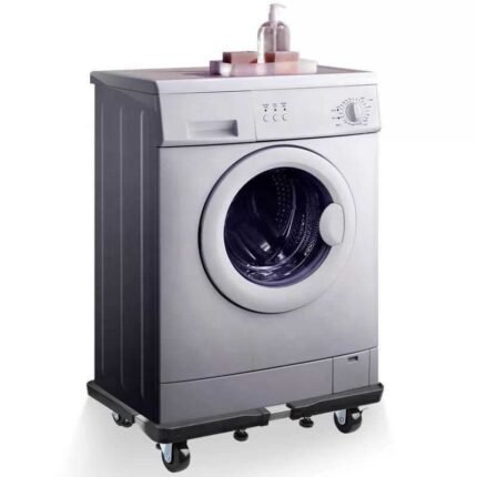 Adjustable Mobile Base with Rubber Wheels for Washing Machines & Refrigerators