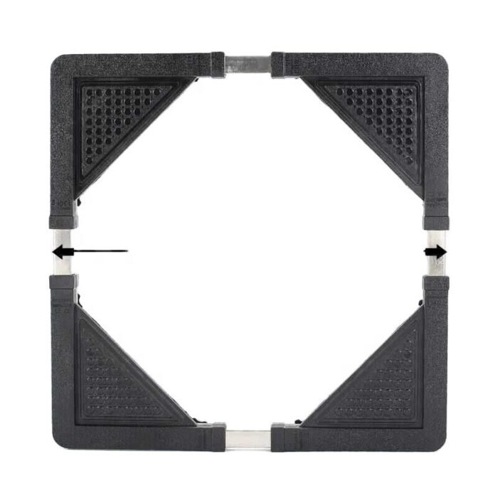 Adjustable Mobile Base with Rubber Wheels for Washing Machines & Refrigerators