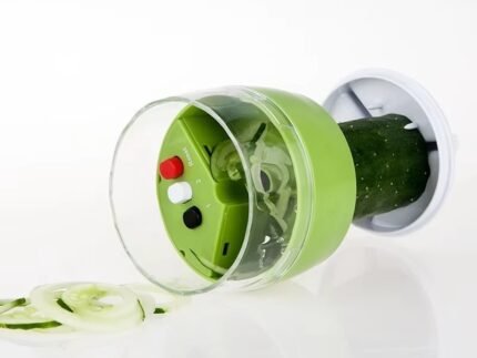 Adjustable Spiral Vegetable Cutter & Grater – Portable Cucumber, Potato, and Carrot Spiral Slicer Kitchen Gadget