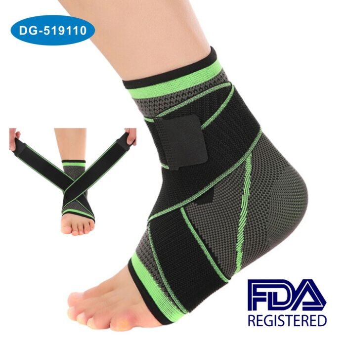 Adjustable Sports Ankle Compression Sleeve – Pain Relief & Injury Recovery Support Brace