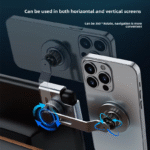Aluminum Alloy Magnetic Car Phone Holder – Waterproof Floating Screen Mount for Dashboard & Windshield