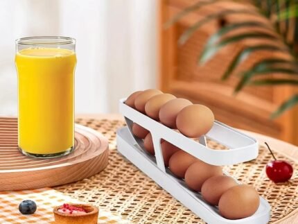 Automatic Rolling Egg Dispenser – Double Layer Refrigerator Egg Holder & Storage Container Box