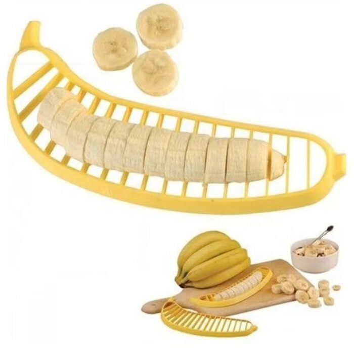 Banana Slicer Cutter – Practical Plastic Fruit Chopper & Salad Peeler for Effortless Even Slices